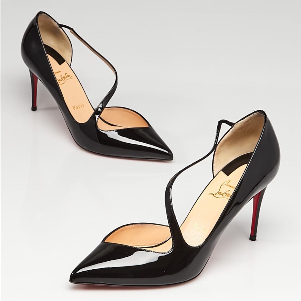 CHRISTIAN LOUBOUTIN Strappy Half d'Orsay Pump